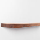 Wooden shelf on a white background